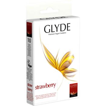 Glyde Premium Vegan Condooms Strawberry - 10 stuks