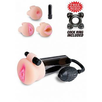 Travel Trio Pump Set - 3-delige penispomp set met masturbator sleeves