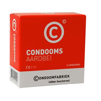 Condoomfabriek - Aardbei condooms (5 stuks)