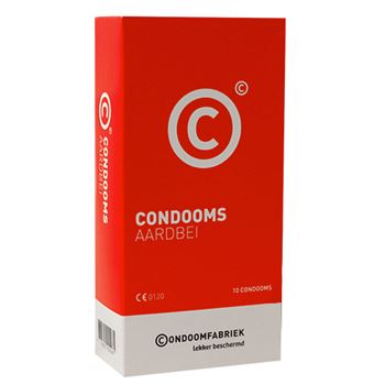 Condoomfabriek Aardbei Condooms - 10 stuks