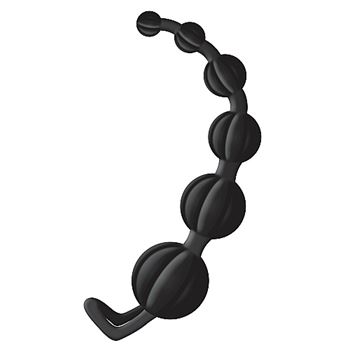 Adam & Eve Silicone Butt Beads (Zwart)