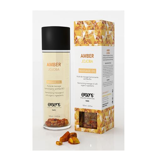 Organische massageolie met steentjes (jojoba & amber)