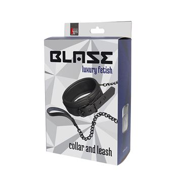 Blaze halsband met ketting (Zwart)