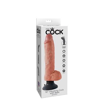 King Cock - Vibrerende dildo met ballen - 25 cm