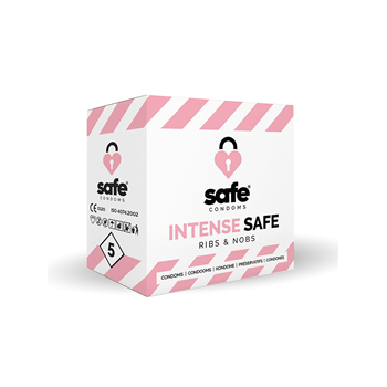 Intense Safe - Condooms met ribbels en noppen (5 stuks)