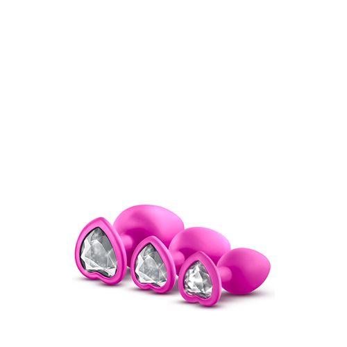 Luxe by Blush - Bling Plugs - 3-delige buttplugset met siersteen
