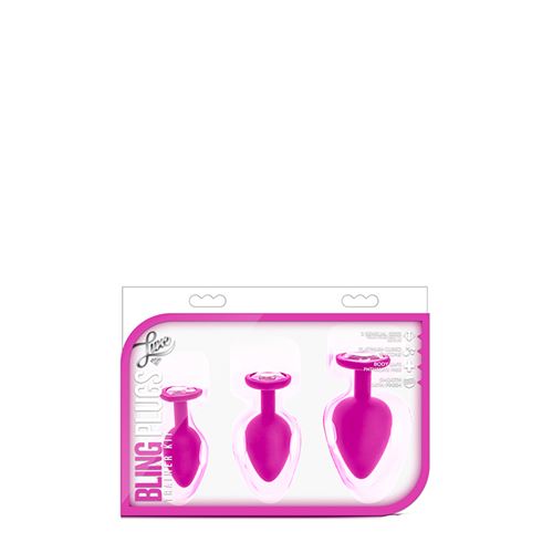 Luxe by Blush - Bling Plugs - 3-delige buttplugset met siersteen