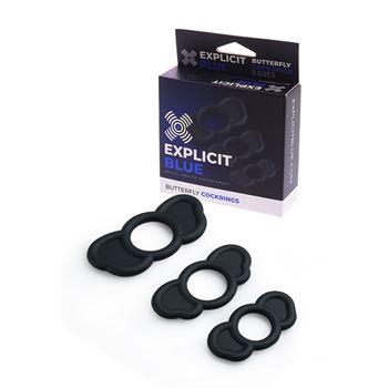 Explicit Blue Butterfly cockringset