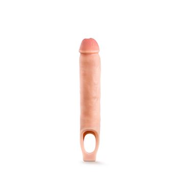 Realistische penisverlenger met ring - 29 cm