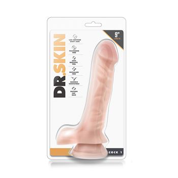 Realistische dildo 22 cm met scrotum en zuignap