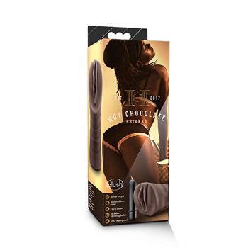 Vagina masturbator Brianna Hot Chocolate met vibratiebullet
