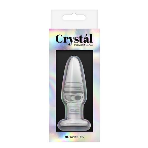 crystal-tapered-glass-plug-small-clear