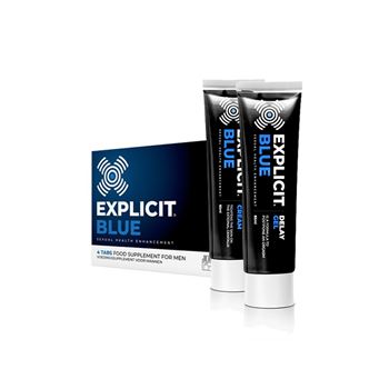 Explicit Blue pillen + erection cream + delay gel