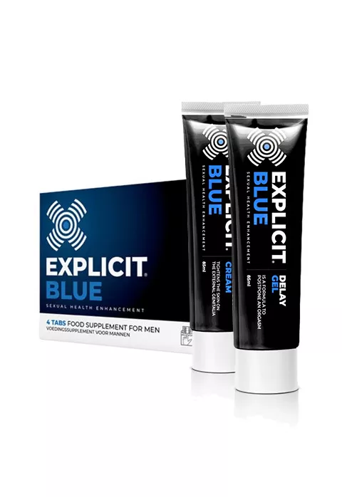 Explicit Blue pillen + erection cream + delay gel