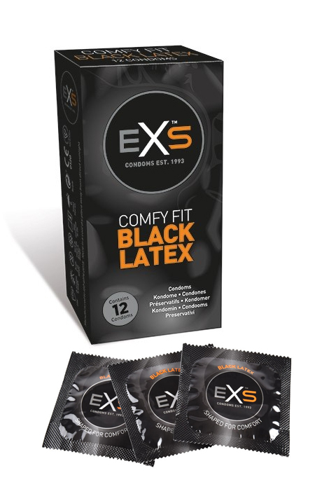 EXS Black Latex Condooms 12 stuks