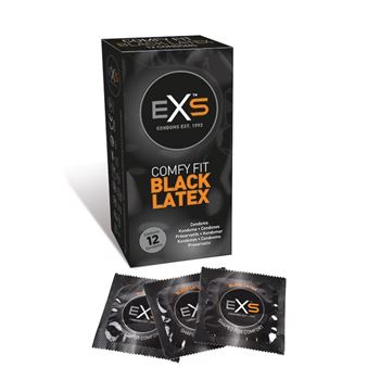 EXS Black Latex Condooms - 12 stuks