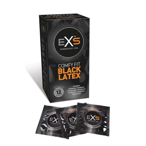 EXS Black Latex Condooms 12 stuks