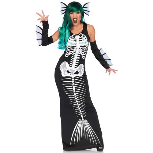 Skeleton Siren Halloween Kostuum