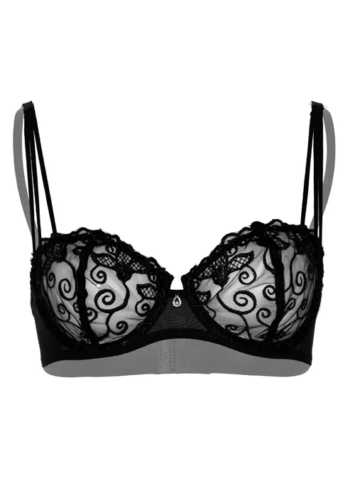 daring-intimates-sexy-unlined-embroidered-bra-zwart