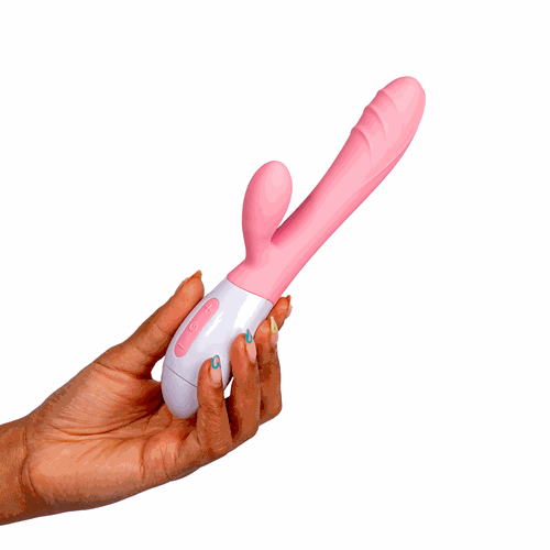 Willie Toys Duo Vibrator roze handfoto