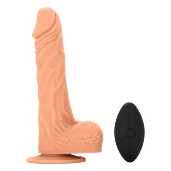 RealStuff roterende en vibrerende dildo met scrotum 
