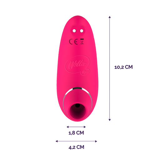 WILLIE TOYS PREMIUM LUCHTDRUK VIBRATOR VOORDEELPAKKET afmetingen
