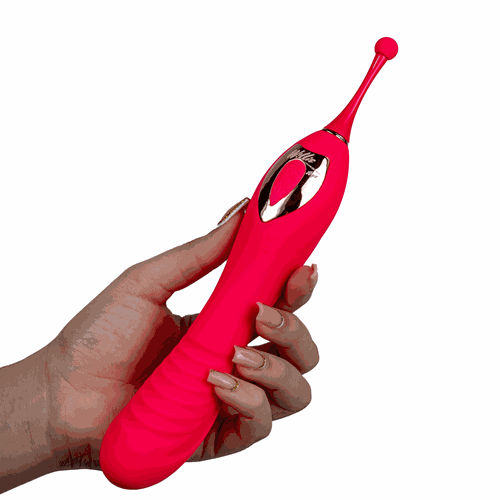 Willie Toys - Dubbelzijdige clitoris vibrator + extra opzetstuk handfoto 2