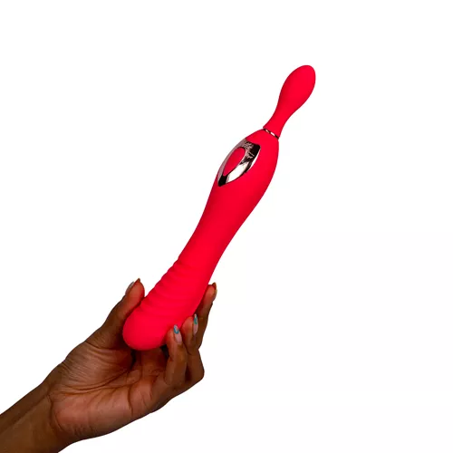 Willie Toys - Dubbelzijdige clitoris vibrator handfoto