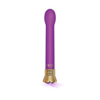 Nixie vibrator met siersteen in goudkleurige houder 10 vibratiestanden