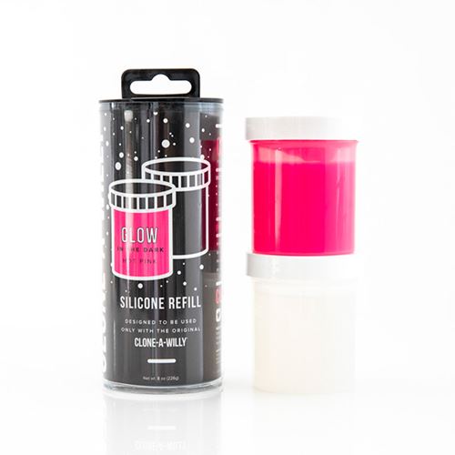 clone-a-willy---refill-glow-in-the-dark-hot-pink-silicone