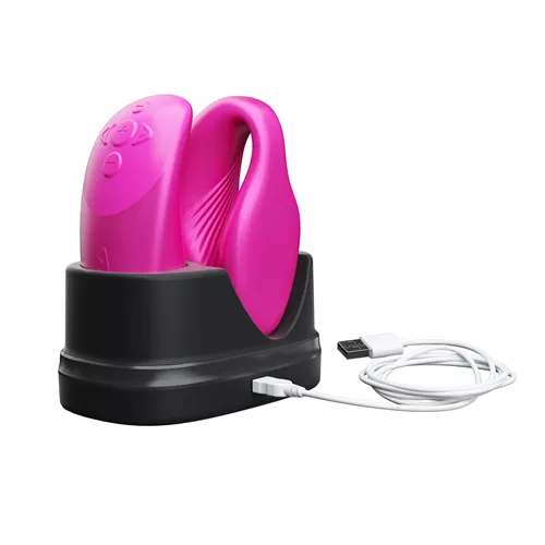 We-Vibe Chorus partner vibrator roze in oplader houder