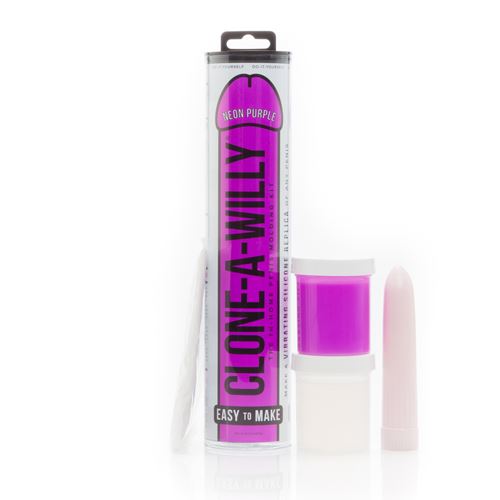 Clone-A-Willy - Kit Neon Paars inhoud verpakking