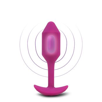 b-Vibe - Vibrating Snug Plug 2 - Vibrerende verzwaarde anaalplug (Paars)