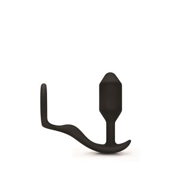 b-Vibe Snug & Tug verzwaarde siliconen anaalplug met penisring