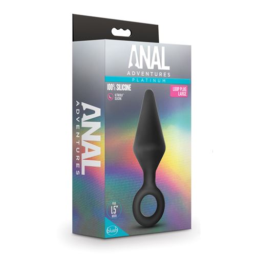 anal-adventures-platinum-silicone-loop-plug-large-black