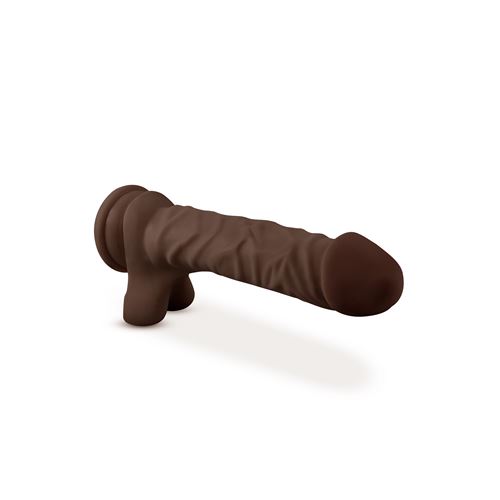 dr.-skin-plus-9-inch-posable-dildo-with-balls-chocolate