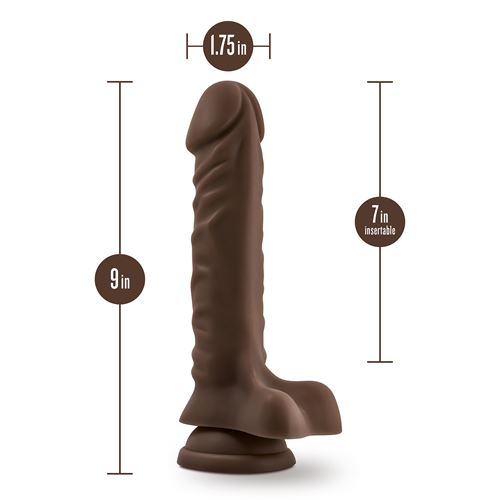 dr.-skin-plus-9-inch-posable-dildo-with-balls-chocolate