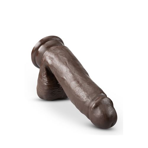 dr.-skin-plus-7-inch-posable-dildo-with-balls-chocolate