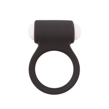 Silicone Stimu-Ring - Vibrerende cockring (Zwart)