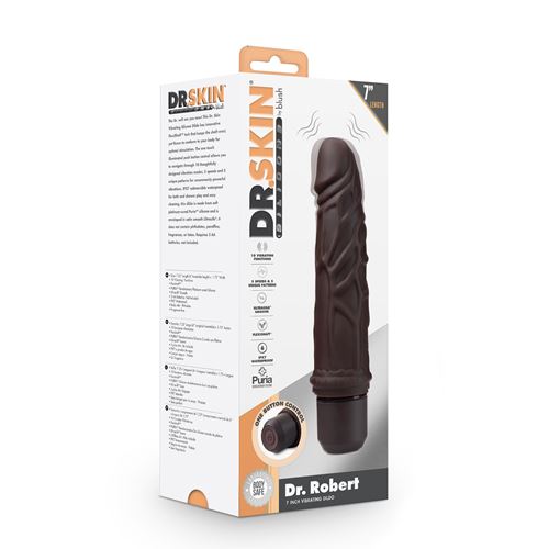 dr.-skin-silicone-dr.-robert-7-inch-vibrating-dildo-brown