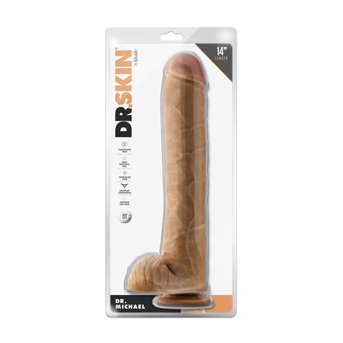 dr.-skin-dr.-michael-14-inch-dildo-with-balls-tan