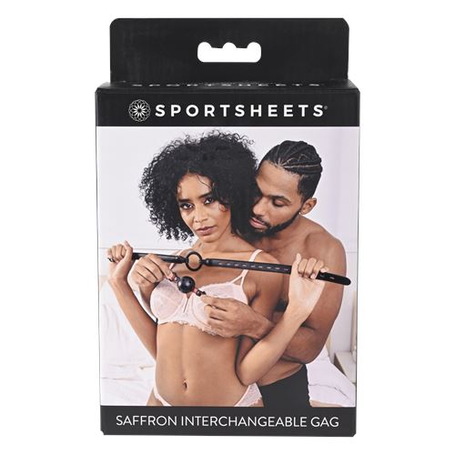 sportsheets-saffron-interchangeable-gag-black