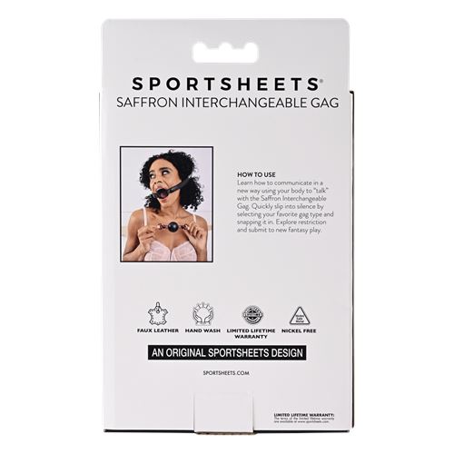 sportsheets-saffron-interchangeable-gag-black