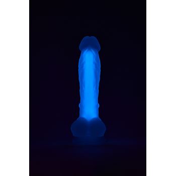Glow in the dark dildo met zuignap - 19 cm