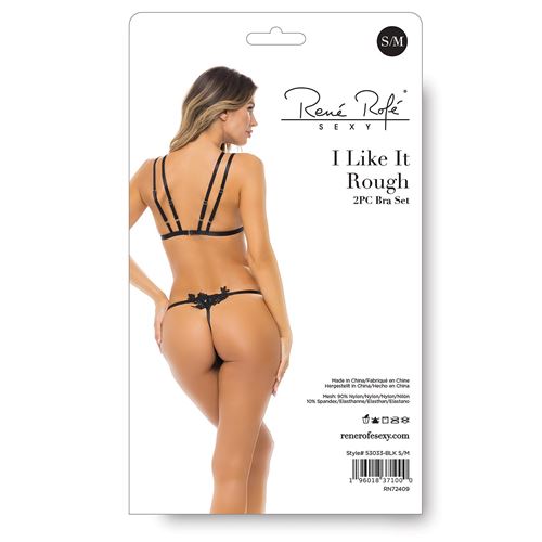René Rofé - I Like It Rough - 2-delige lingerie set - Black