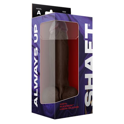 shaft-model-a-9.5-inch-liquid-silicone-dong-with-balls-mahogany