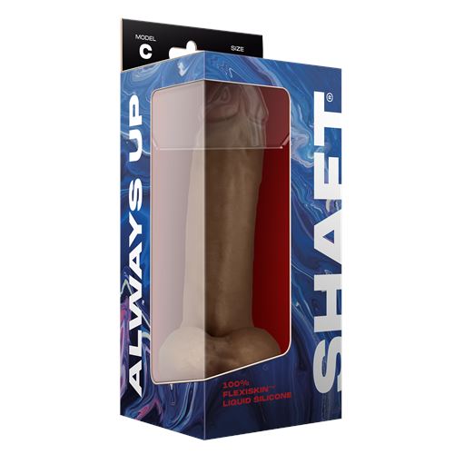 shaft-model-c-9.5-inch-liquid-silicone-dong-with-balls-oak