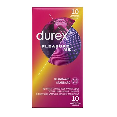 Durex - Pleasure Me - Condooms met ribbels en noppen - 10 stuks