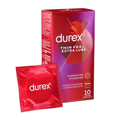 Durex Thin Feel Extra Lube - Condooms - 10 stuks