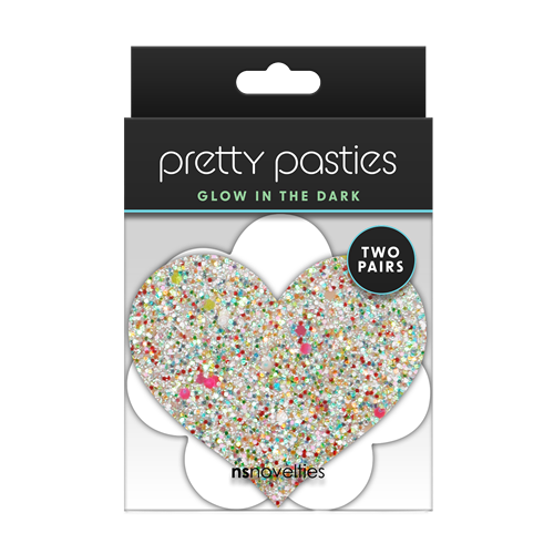 Pretty-Pasties-2-paar-tepelstickers-hart/bloem-glow-in-the-dark